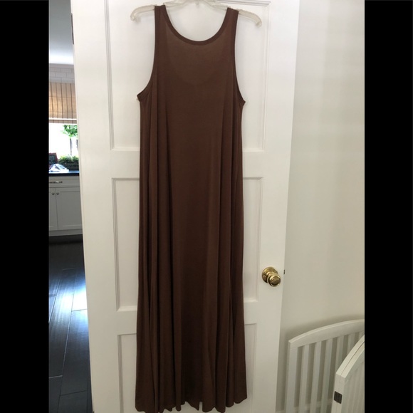 Soft Surroundings classic brown maxi tank dress - Picture 2 of 6